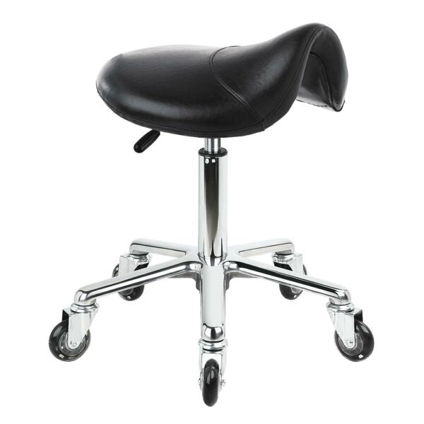 Comfortel Black Saddle Salon Stool