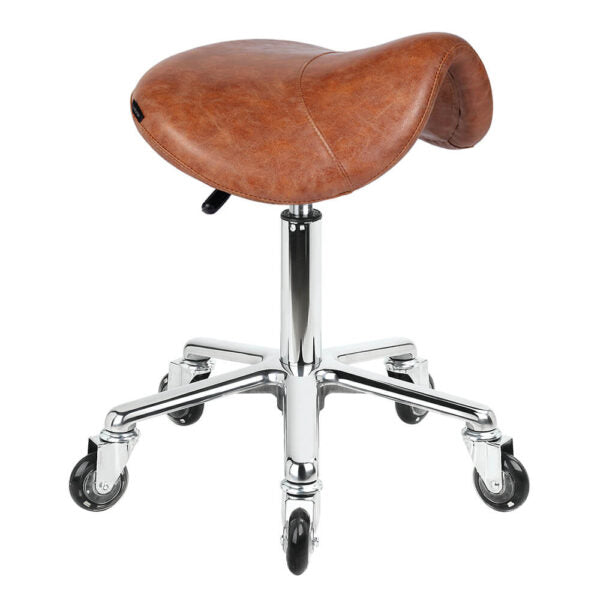 Comfortel Tan Saddle Salon Stool