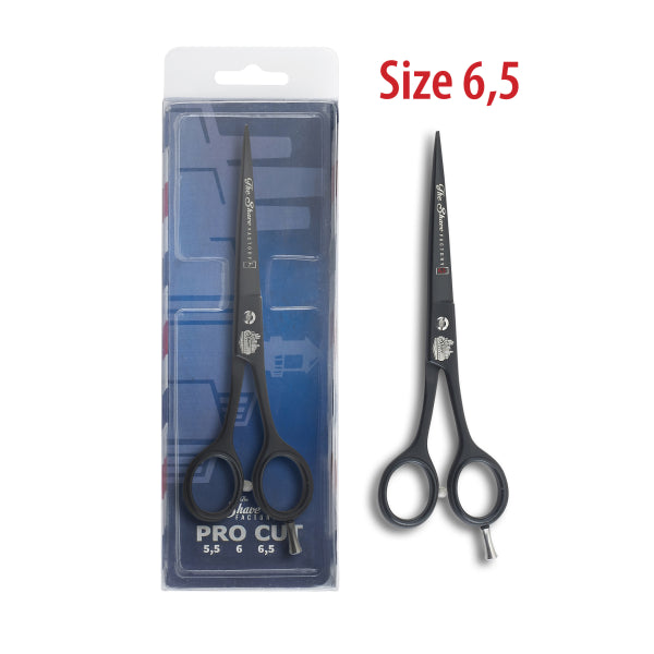 The Shave Factory Hair Cutting Shears Powder Coated Matt Black Finish - 6" - Model 1206