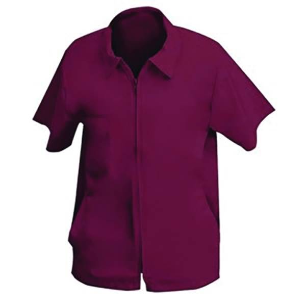 The Shave Factory Barber Jacket Short Sleeve - Burgundy - 7 sizes