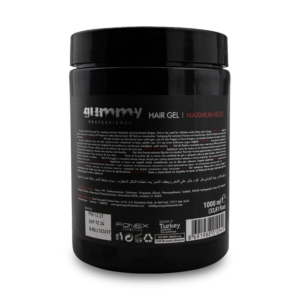 Gummy Hair Gel - Maximum Hold & Extreme Look - 35 oz